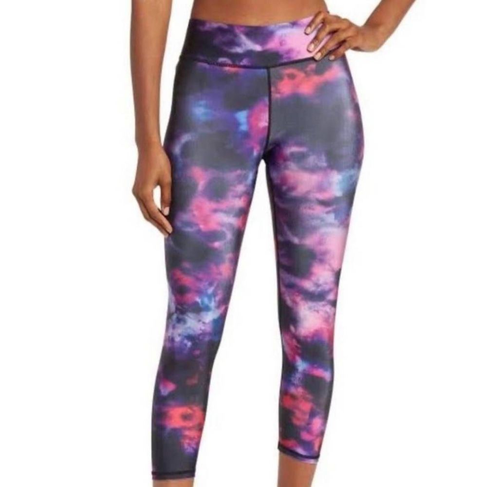 Terez Galaxy Tie Dye Cropped Leggings